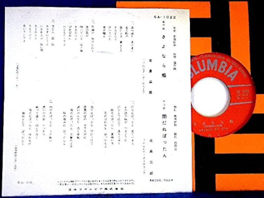 Amazon.co.jp: 【EP】北島三郎「さよなら船/雨だれぽったん